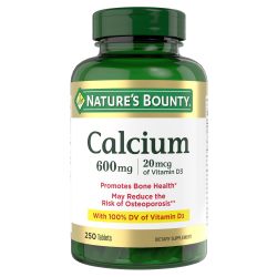 Nature's Bounty 高钙维生素D3胶囊 骨骼健康免疫支持 成人补钙片250粒
