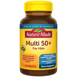 Nature Made 50岁以上男士复合维生素 无铁配方 90片日常营养补充