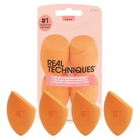 REAL TECHNIQUES 4枚美妆蛋 橙色化妆海绵 液体粉底专业遮瑕