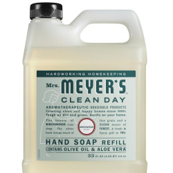 Mrs. MEYER'S CLEAN DAY Mrs. MEYER'S 桦木香味洗手液补充装 天然精油芦荟配方 无对羟基苯甲酸酯 975ml