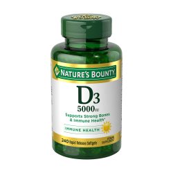 Nature's Bounty 维生素D3软胶囊 5000IU 免疫支持 骨骼健康 240粒