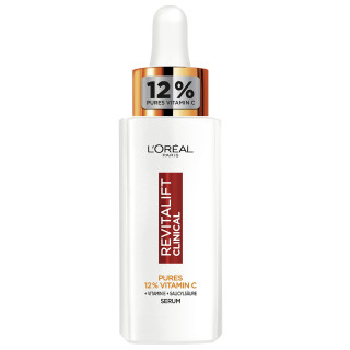 L'Oreal Paris 巴黎欧莱雅 复颜12% 纯维生素 C 精华液，可提亮肤色，缩小毛孔，对抗皮肤老化的初始迹象，Revitalift Clinical，1 x 30毫升