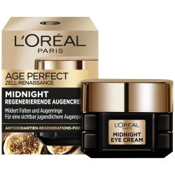 L'Oréal Paris 巴黎欧莱雅 眼部护理 抗衰老眼霜 打造明显年轻肌肤 带美容睡眠技术和抗氧化复合物 午夜眼霜 15 毫升
