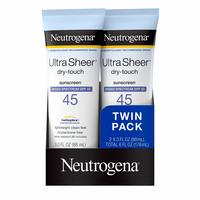Neutrogena 防晒霜 SPF45 广谱防护 轻薄水润 旅行便携 88ml*2