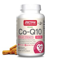 Jarrow Formulas Co-Q10,100毫克,抗氧化剂支持线粒体健康,细胞能量产生和健康的心血管功能,60粒素食胶囊,60天供应量