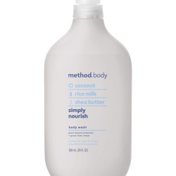 method 洁沐浴露 椰子米浆乳木果油 滋养保湿控油 无防腐剂 828ml