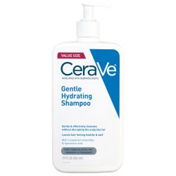 CeraVe 温和保湿洗发水,含神经酰胺、烟酰胺和透明质酸,打造柔软、健康的头发和头皮,不含硫酸盐和染色安全洗发水,适合所有发质,19 盎司