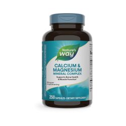 NATURE'S WAY 钙镁矿物质补充剂 钙 适合成人 250.0粒 1件装 增强骨骼力量