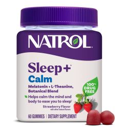 NATROL 褪黑素软糖 草莓味 改善睡眠 成人专用 60粒