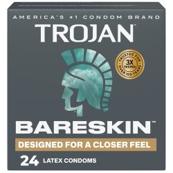 TROJAN 超薄避孕套 天然乳胶润滑型 24只装 成人情趣用品