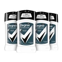 Degree Men UltraClear 男士止汗除臭膏(黑白衣物适用,4支装),采用 MotionSense 技术,提供72小时止汗与防异味保护,每支2.7盎司 包装可能不同
