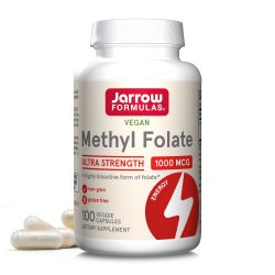 Jarrow Formulas 甲基叶酸 1000 mcg,膳食补充剂,甲基叶酸用于细胞能量支持,100粒素食胶囊,100天供应量