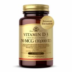 SOLGAR 维生素D3软胶囊 10000IU 180粒 成人骨骼牙齿促钙吸收