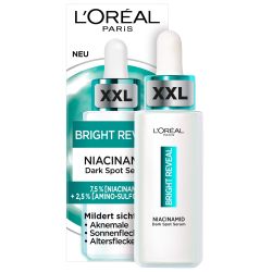 L'Oréal Paris 巴黎欧莱雅 抗色素斑精华液 XXL 含烟酰胺和AHA,适用于更明亮、更均匀的肌肤,Bright Reveal Dark Spot 精华液 50 毫升 [亚马逊独家]