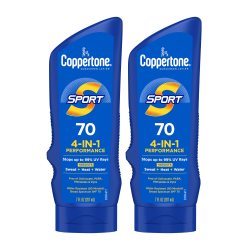 Coppertone 运动防晒乳液 SPF70广谱防护 防水80分钟 保湿配方 207ml*2瓶装