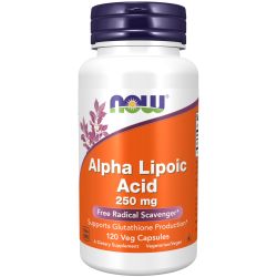 NOW Foods 诺奥 食品补充剂,α-硫辛酸 250毫克,支持谷胱甘肽的生产*,自由基清除剂*,120粒素食胶囊