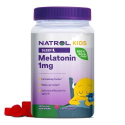 NATROL 儿童褪黑素覆盆子味软糖 140粒 安睡助眠调节时差
