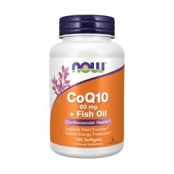 NOW 诺奥 辅酶Q10鱼油软胶囊 60mg 心血管健康 120粒