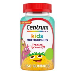Centrum 儿童多种维生素软糖 天然香料制成的热带潘趣口味 150 粒装 150 天供应量