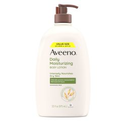 Aveeno 艾维诺日常保湿身体乳,含舒缓益生元燕麦,温和乳液滋养干性皮肤,不含对羟基苯甲酸酯,染料和香料,不油腻,不致粉刺,超值尺寸 975ml