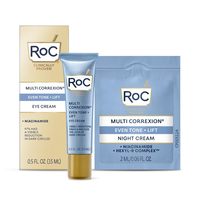 RoC 5合1抗衰老眼霜 改善黑眼圈细纹 保湿紧致 乳木果精华,眼霜15ml+晚霜2ml