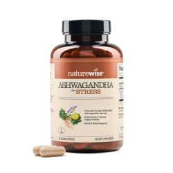 naturewise 保健品 胶囊 不含麸质 不含基因改造生物 镇静 60粒 1件装 瓶装
