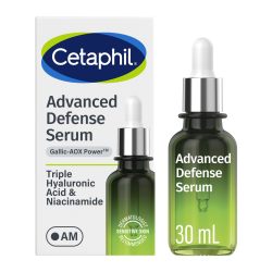 CETAPHIL 高级防御精华,适用于受损敏感肌肤,含没子酸和维生素 E,AM 面部精华,强化肌肤抵御日常压力,皮肤科医生推荐,滴瓶30ml
