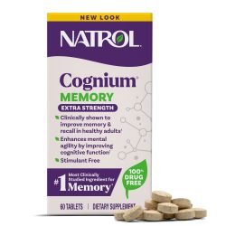 NATROL 记忆增强片 大脑健康补充剂 丝蛋白水解物200mg 成人认知支持 60片装30天用量