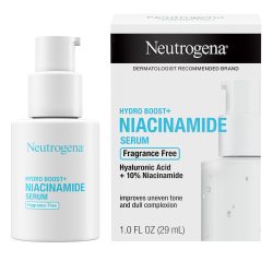 Neutrogena 露得清 Multi Action Hydro Boost+10% 烟酰胺面部精华，含维生素 B3 和透明质酸的补水面部精华，可改善肤色不均和暗沉肤色，无香料，10% 烟酰胺，1 液体盎司（29ml）