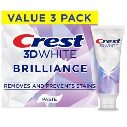 Crest 佳洁士 3D 亮白薄荷牙齿*牙膏,4.3 盎司(约 121.9 克)3 支装,* 更多表面污渍去除,24 小时活性污渍,3 天内*牙齿