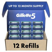 Gillette 吉列 男士替换剃须刀刀头和补充装 5片 男性 剃须