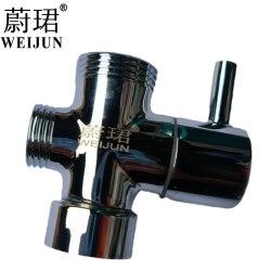 蔚珺牌全铜电镀淋浴花洒分水器6分个