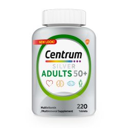 Centrum 善存 银复合维生素补充剂，适合50岁以上成人，含维生素 D3、B、钙和抗氧化剂，不含麸质，非转基因成分，220 片