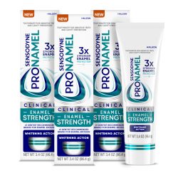 Sensodyne 舒适达 Pronamel 临床搪瓷强化牙膏,美白作用,3.4 盎司(3 件装)