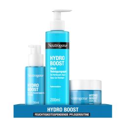Neutrogena 露得清 Hydro Boost 礼品套装 &amp; 面部护理套装 含水清洁凝胶 Aqua 珍珠精华 &amp; Aqua Gel 面部护理套装 礼品套装 洁面凝胶200ml+保湿凝胶30ml+透凝露50ml