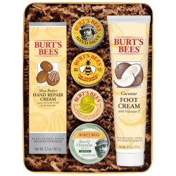 Burt's Bees 有机护肤礼盒 6件套 滋润保湿修护 手部脚部唇部护理唇膏8.5g+护手霜8.5g++软膏17g+角质层护理霜17g+护手霜90.7g +足霜121.9g