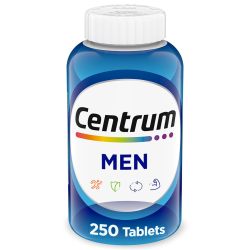 Centrum 善存 男士复合维生素,多种维生素/多种矿物质补充剂,含维生素D3、B族维生素和抗氧化剂,不含麸质,非转基因成分-250粒