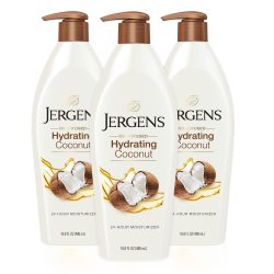 Jergens 椰子油身体乳 椰子水保湿补水 快速吸收 干性敏感肌适用 3瓶装496ml*3