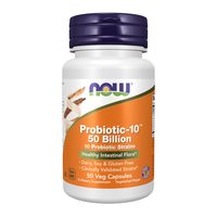NOW Foods 成人肠道益生菌胶囊 10种菌株 50粒 肠道健康调理