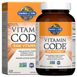 Garden of Life 成人维生素C胶囊 500mg 全食物原料 120粒 增强免疫力