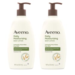 Aveeno 艾惟诺 身体乳液 保湿 不堵塞毛孔 滋养 补充水分 使皮肤光滑柔软 舒缓  适合成人使用 甘油 适合干性肌肤  532ml*2