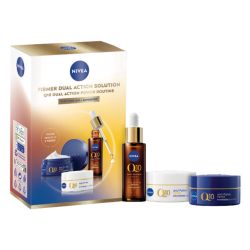 NIVEA 妮维雅 Q10 抗皱面部护理套装,礼品套装含日霜(50 毫升),晚霜(50 毫升),双重作用精华(30 毫升),抗衰老护理套装