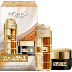 L'Oréal Paris 巴黎欧莱雅 Age Perfect:Serum Le Duo &amp; Zell-文艺复兴时期日霜面部护理套装-日霜50ml+精华30ml