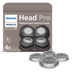 Philips 飞利浦 Norelco 正品剃须刀替换头 – 兼容 Philips 飞利浦 Norelco 剃须刀 Pro HS5980、HS7980 和 HS9980,自磨舒适切割刀片,对皮肤温和,4 件,HS740/40