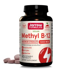 Jarrow Formulas 高浓度维生素B12咀嚼片5000mcg 樱桃味 大脑健康 90片