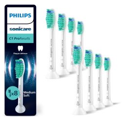 Philips 飞利浦 Sonicare C1 ProResults HX6018/87 原装替换刷头,白色,8 件装
