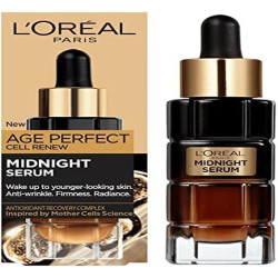 L'Oreal Paris 巴黎欧莱雅 夜间精华让肌肤重塑, Age Perfect 抗氧化剂修复晚间精华 抗皱、紧致和让肌肤亮泽，30ml