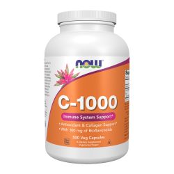 NOW Foods 维生素C胶囊 1000mg 抗氧化 100mg生物类黄酮 500粒