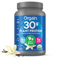 Orgain 有机 30g 素食蛋白粉,香草,9g EaaS + 支链氨基酸,植物蛋白质,4g 益生元 + 纤维,1g 糖,锻炼前,肌肉支持 + 恢复,PMV - 2 磅(包装可能有所不同)