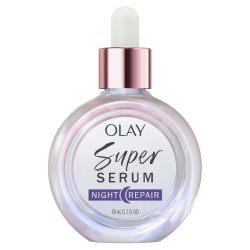 OLAY 超级精华夜间修复精华液 烟酰胺肽水杨酸乳酸 5合1护肤功效 保湿均匀肤色减少黑斑抗衰老 50ml